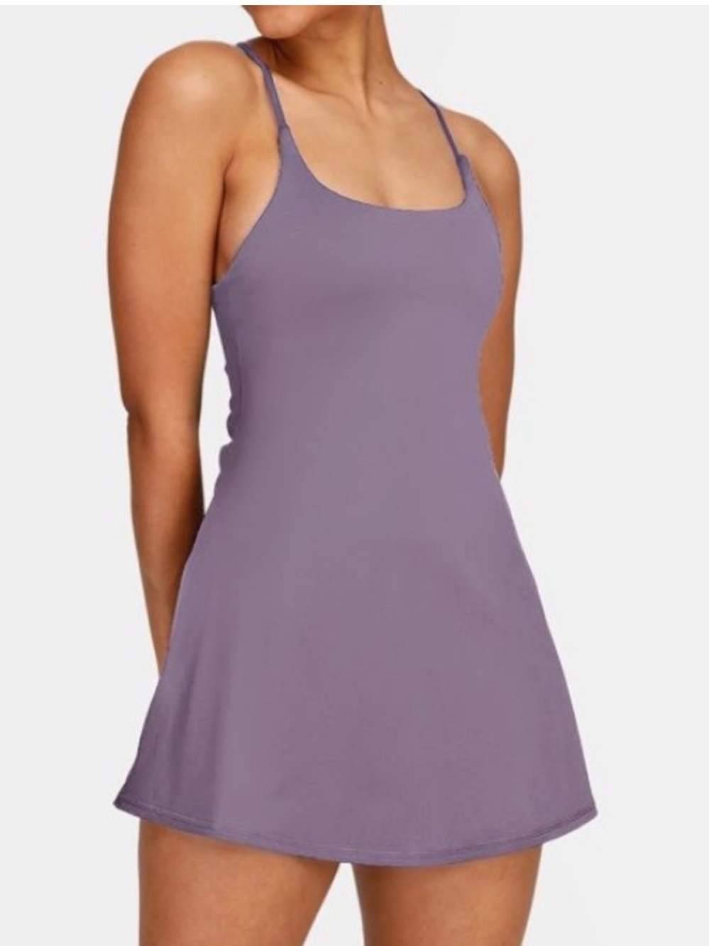 NWwT Halara Softly Zero Active Lilac Tank Dress